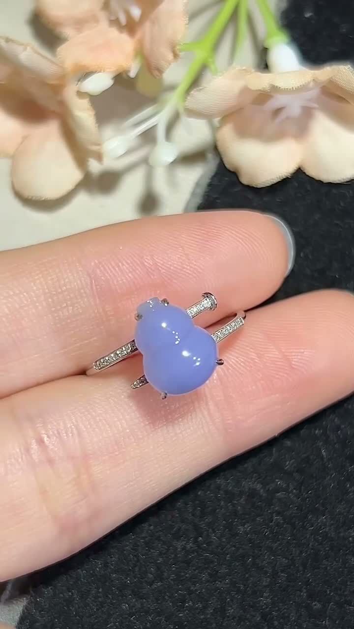 3242227 翡翠紫羅蘭葫蘆女戒