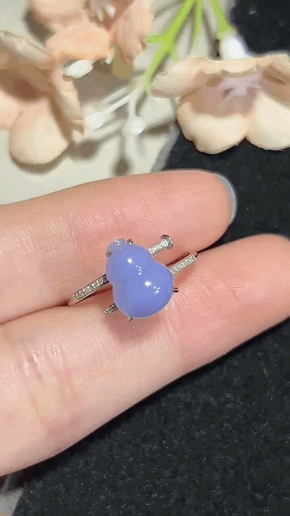 3242227 翡翠紫羅蘭葫蘆女戒