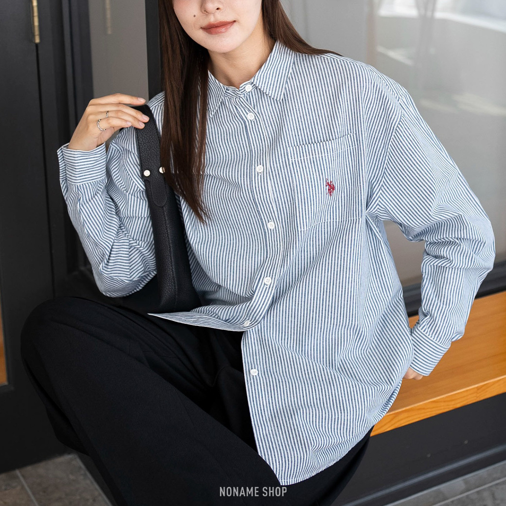 U.S. POLO ASSN 寬版 長袖 襯衫 10色 (男/女同款)