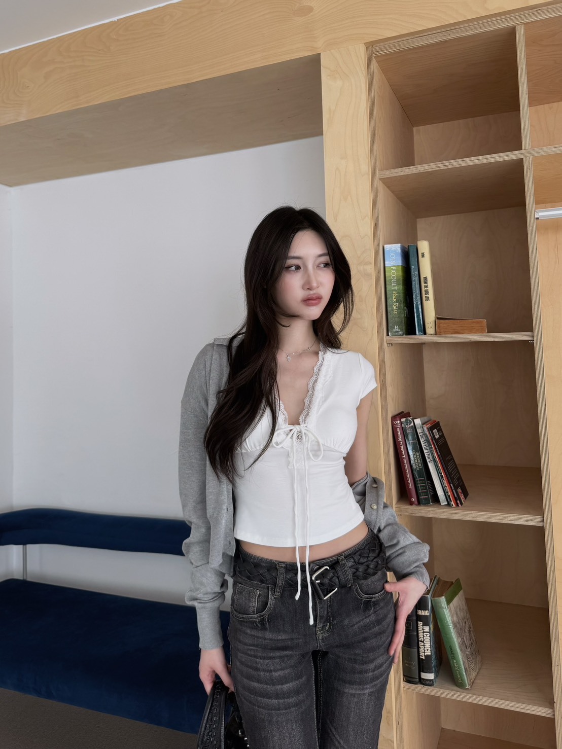 F39 時髦編織真皮皮帶