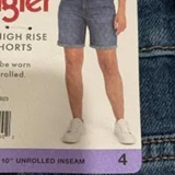 [S] WRANGLER BLUE WOMEN'S HIGH RISE DENIM SHORTS, 1960923-BLUE (SZZ1109)