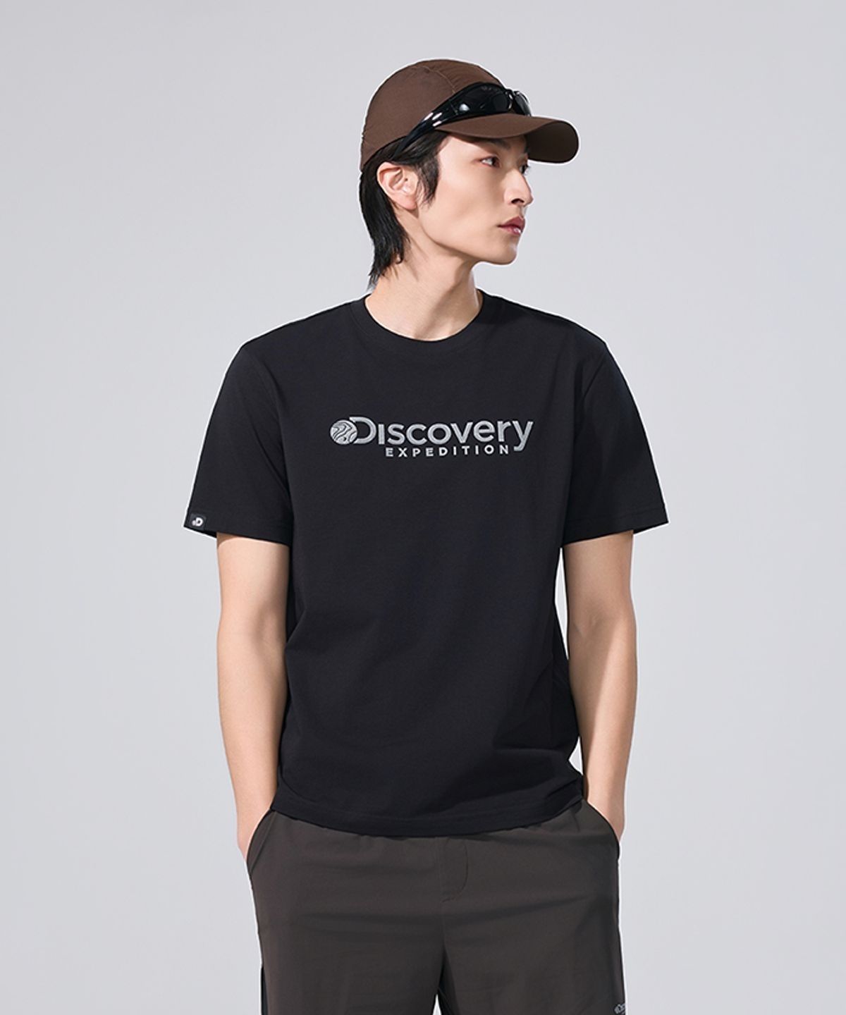 【韓國預訂】ARK032715 Discovery 男裝經典大Logo短袖上衣