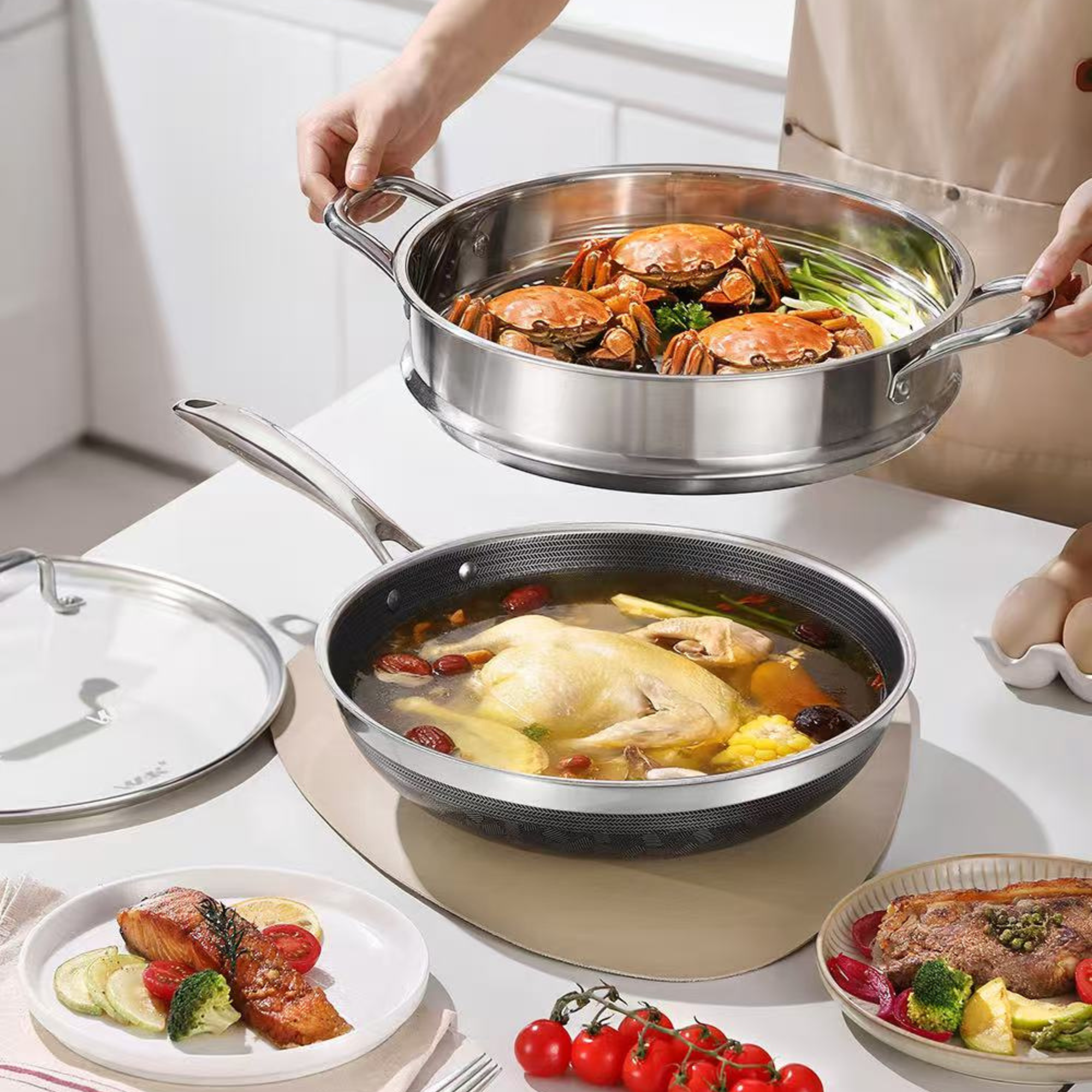 (K1) (三件套) X9-A廚房鍋具套裝 - WBKN # WB11