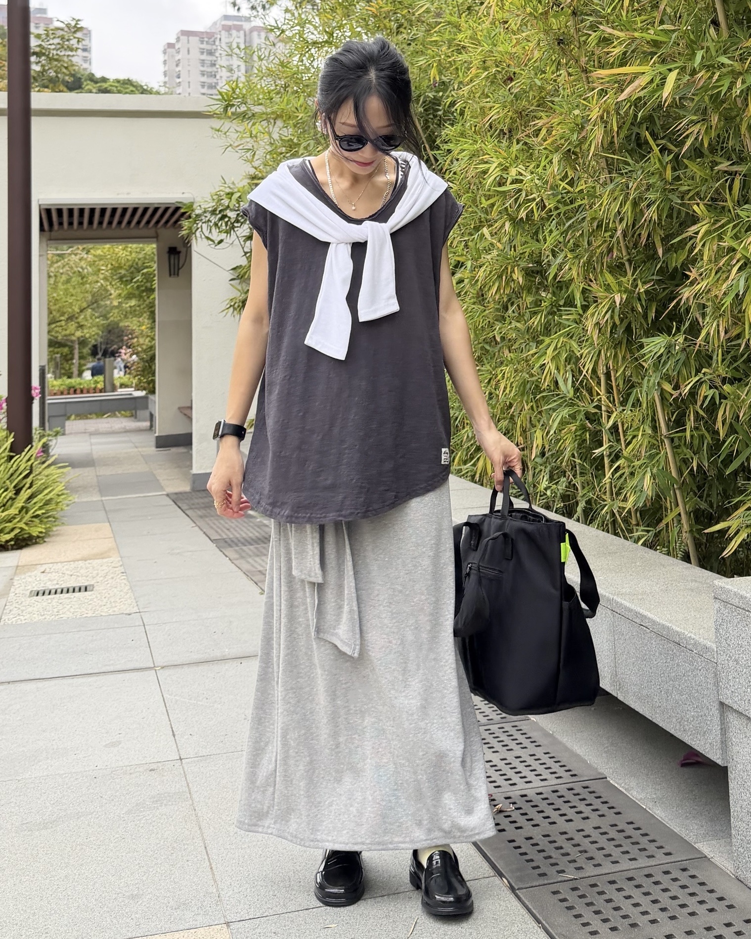 4月新品♥v領簡約寬鬆背心