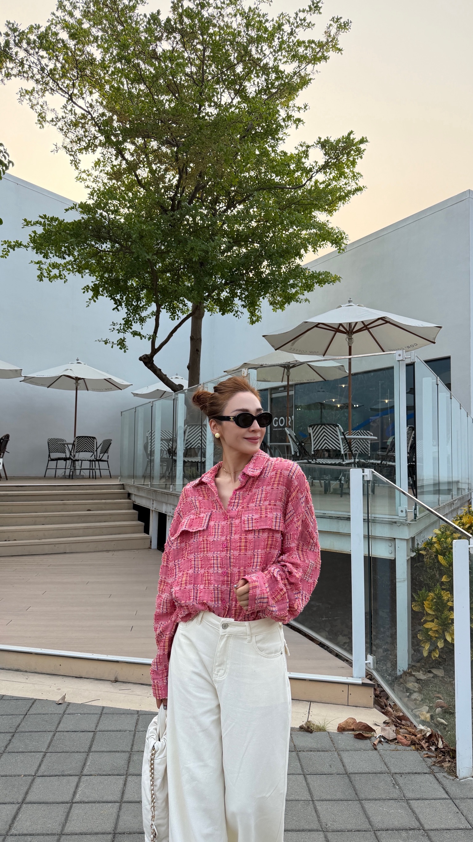 玫瑰小香格紋軟襯衫