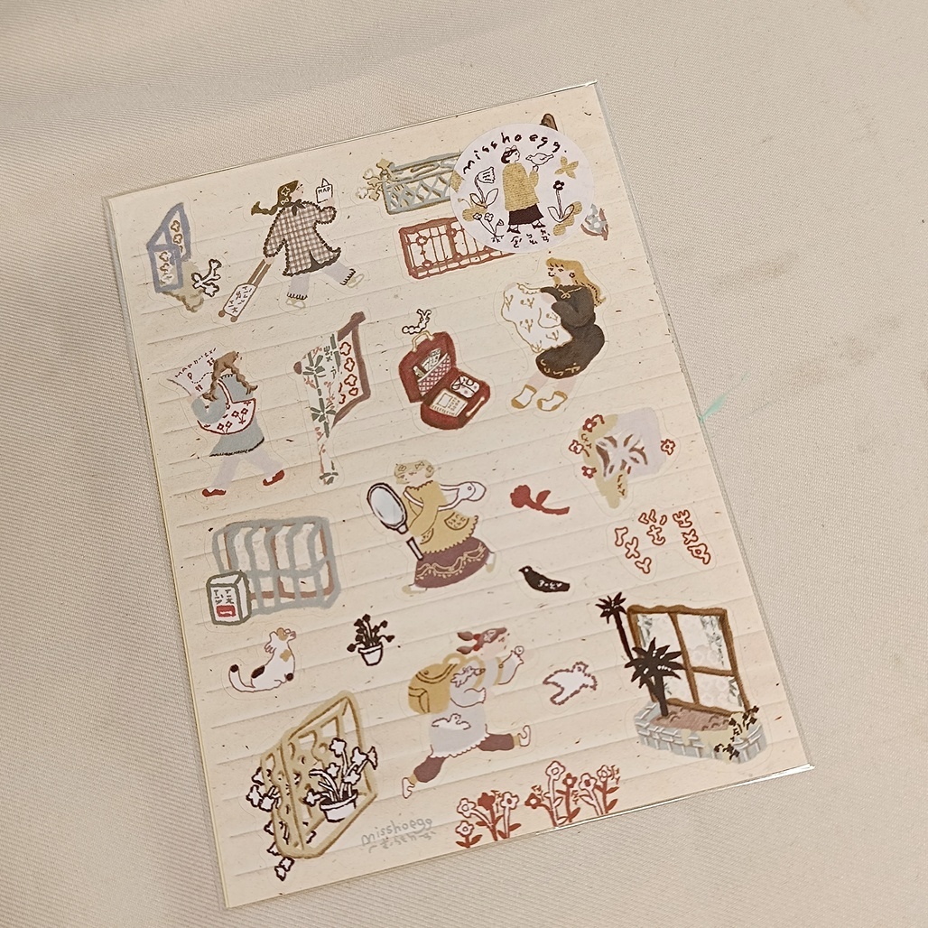 何包蛋．窗花小旅行 割型貼紙