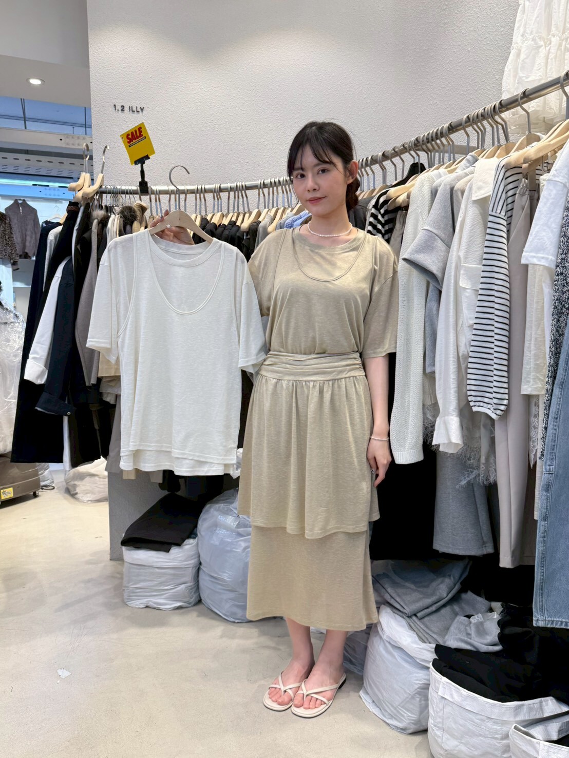 1L6011 兩件式背心疊穿T