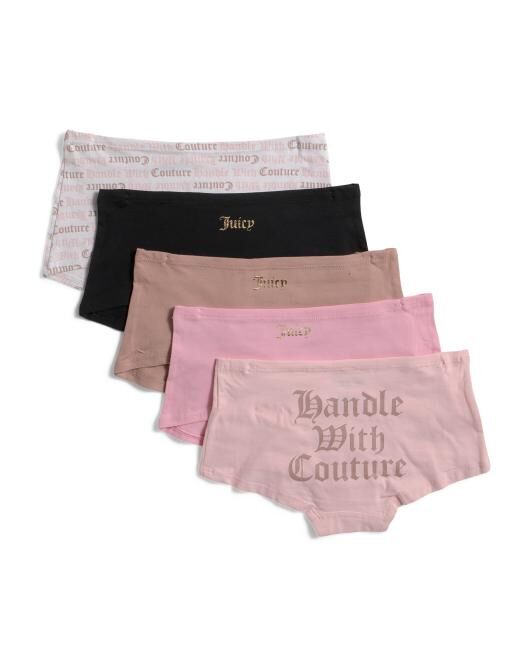 【預購】JUICY COUTURE H032804 5pk 混色內褲套裝