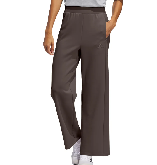 [S] ADIDAS BROWN WOMEN'S ACTIVE WIDE LEG PANTS, 1893620-BROWN (SAD316)