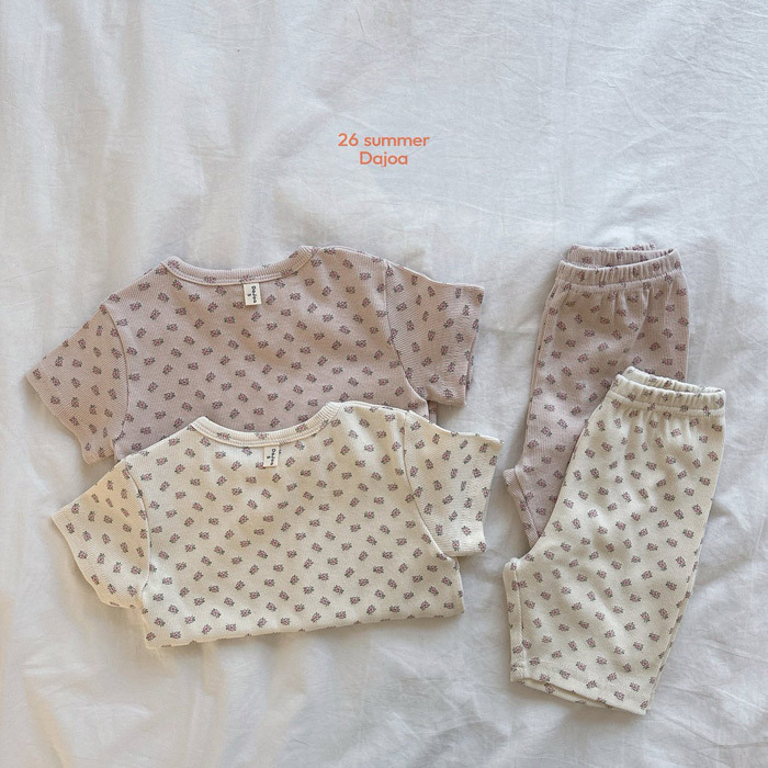 正韓夏DAJOA 兩色粉色碎花家居服