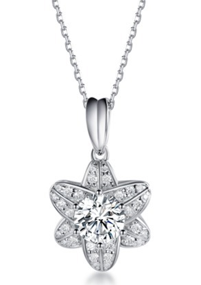 (6949) N2993 1 Carat Lily Necklace（莫桑）