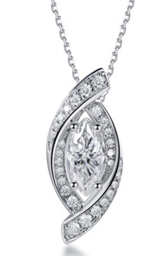 (6952) N2985 1 Carat Marquise Necklace（莫桑）