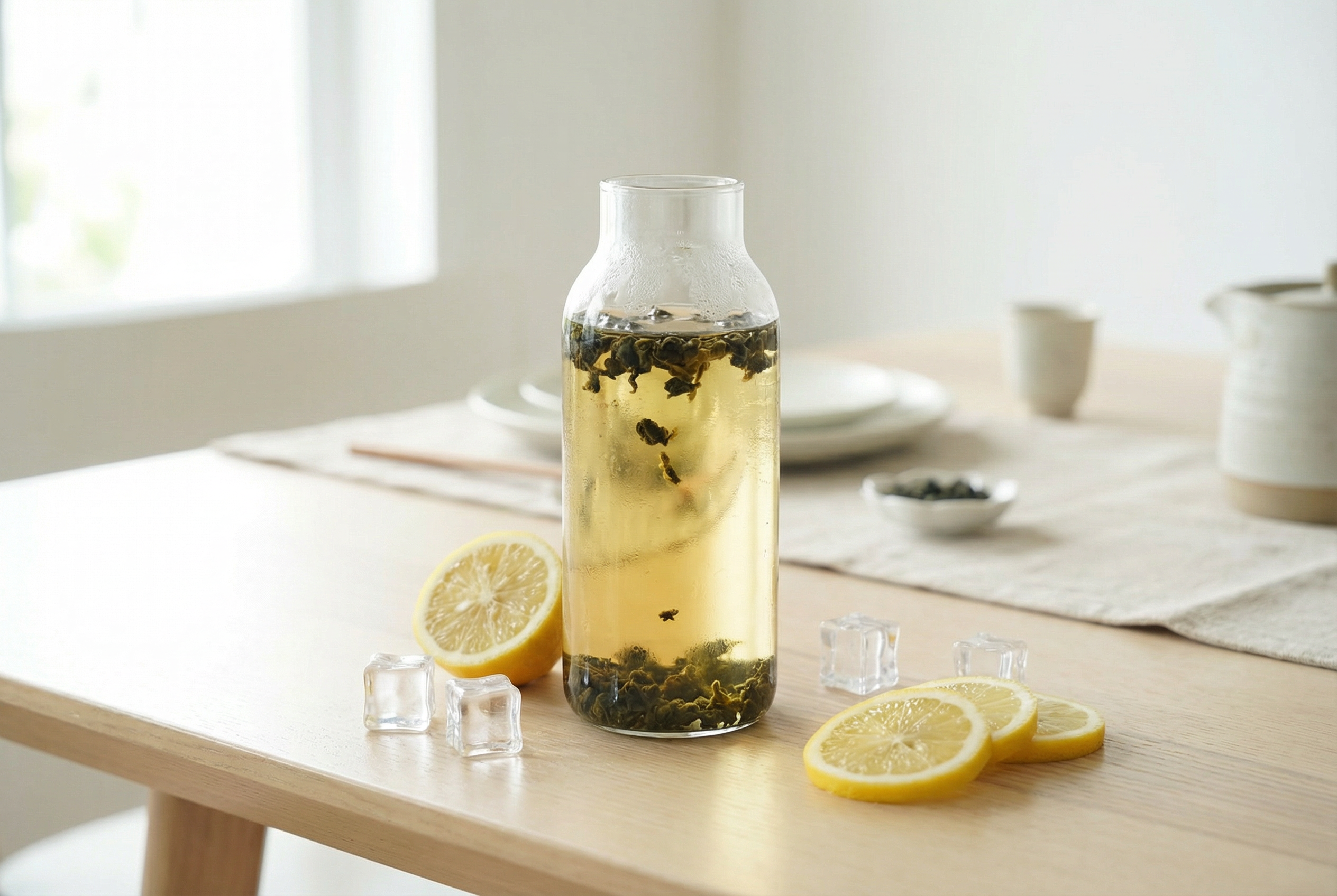 冷泡茶製作情境，展示較溫和的沖泡方式