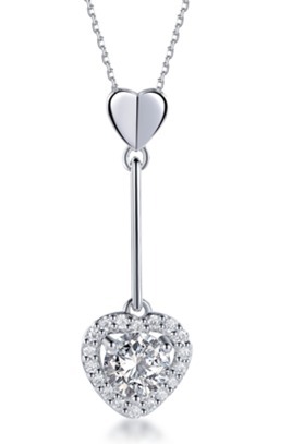 (6954) N2994 1 Carat 心連心 Necklace（莫桑）