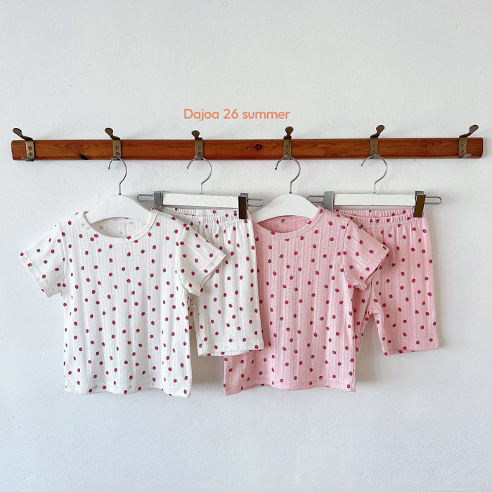 正韓夏DAJOA 兩色草莓家居服