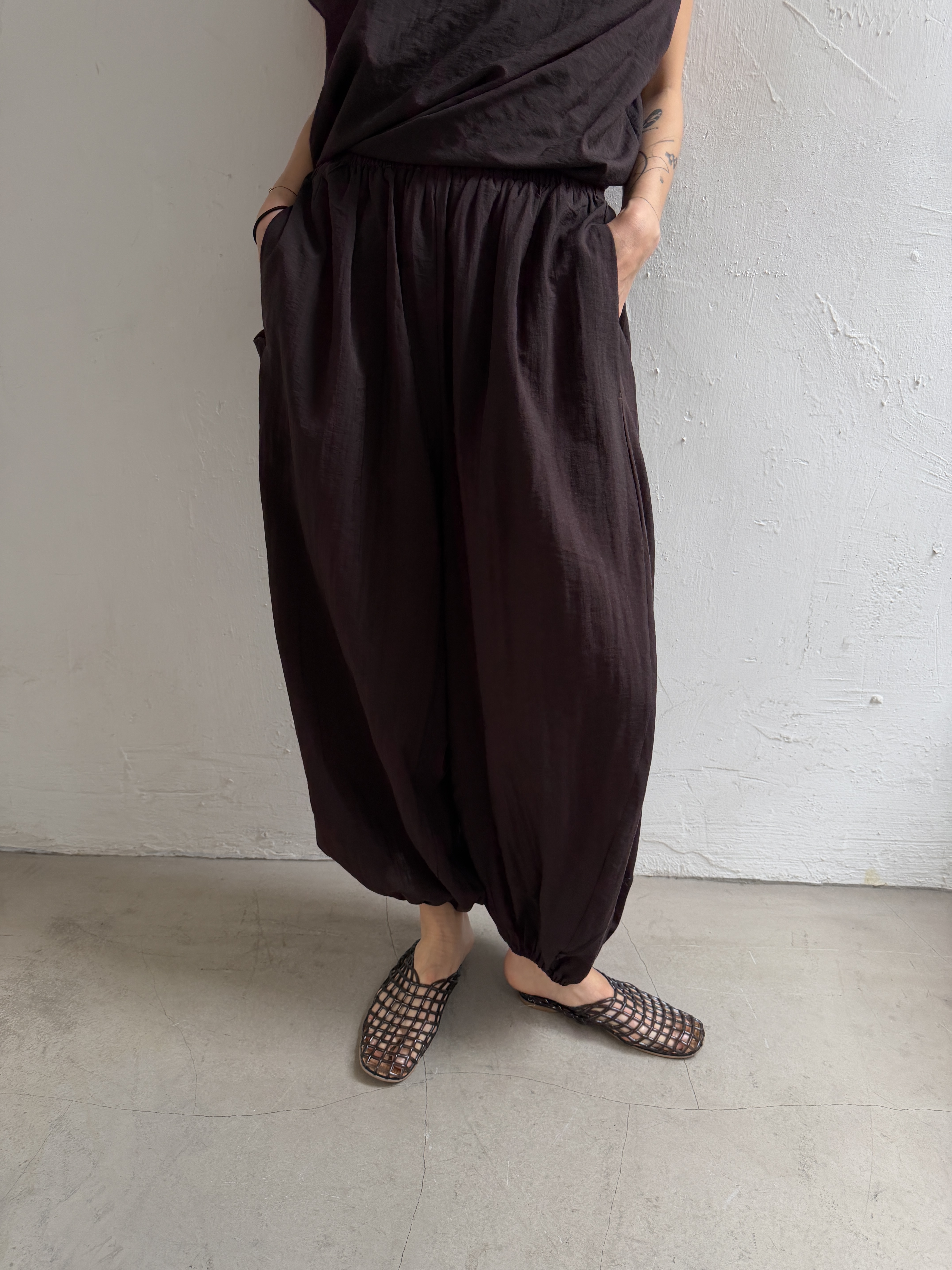 PDD Collection ruched Latin trousers