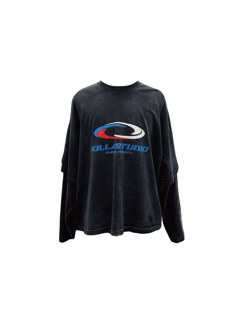 【車庫服飾】Fashion killa RACING PROJECT HARNESS L/S TEE 假兩件長Ｔ