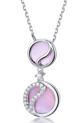 (6958) N2975 粉紅色貝母 Dance of Water Necklace（莫桑）