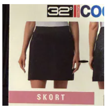 [S] 32 DEEGREES BLACK SKORT, 1953805-BLACK (SZZ1113)