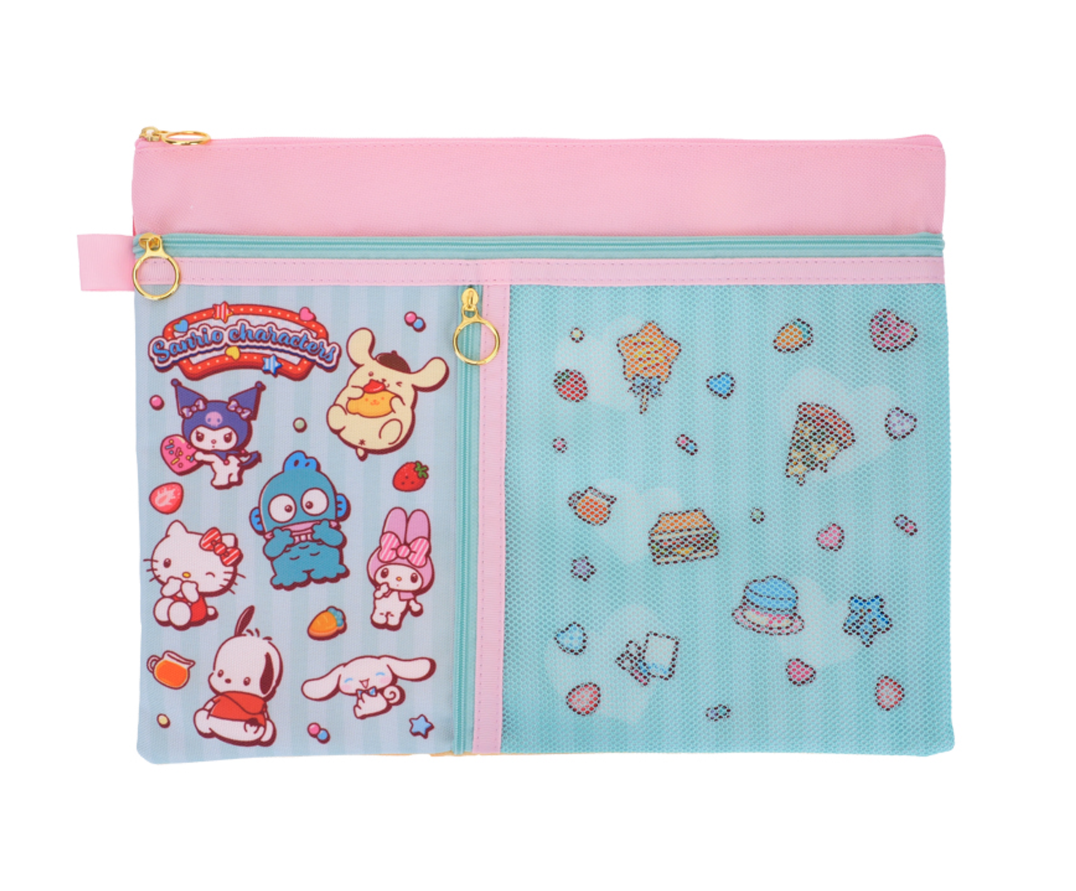 Mix Characters 布文件袋 3拉鍊格 9-7165-23