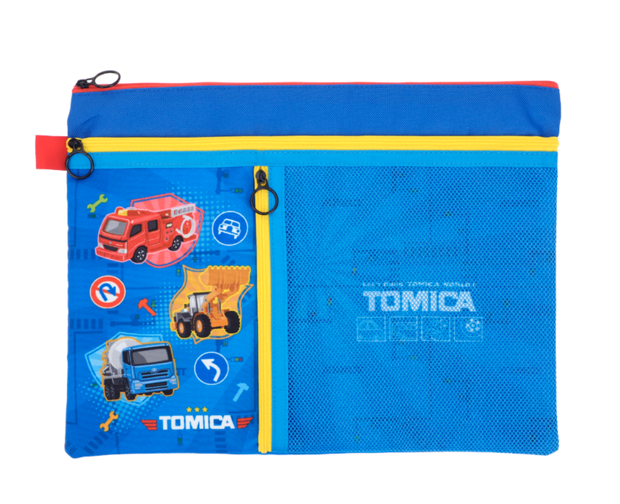 Tomica 布文件袋 3拉鍊格 TM-7165-3