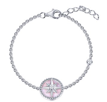 (6961)B1944 粉紅色貝母 Moonligt Dance Bracelet（莫桑）