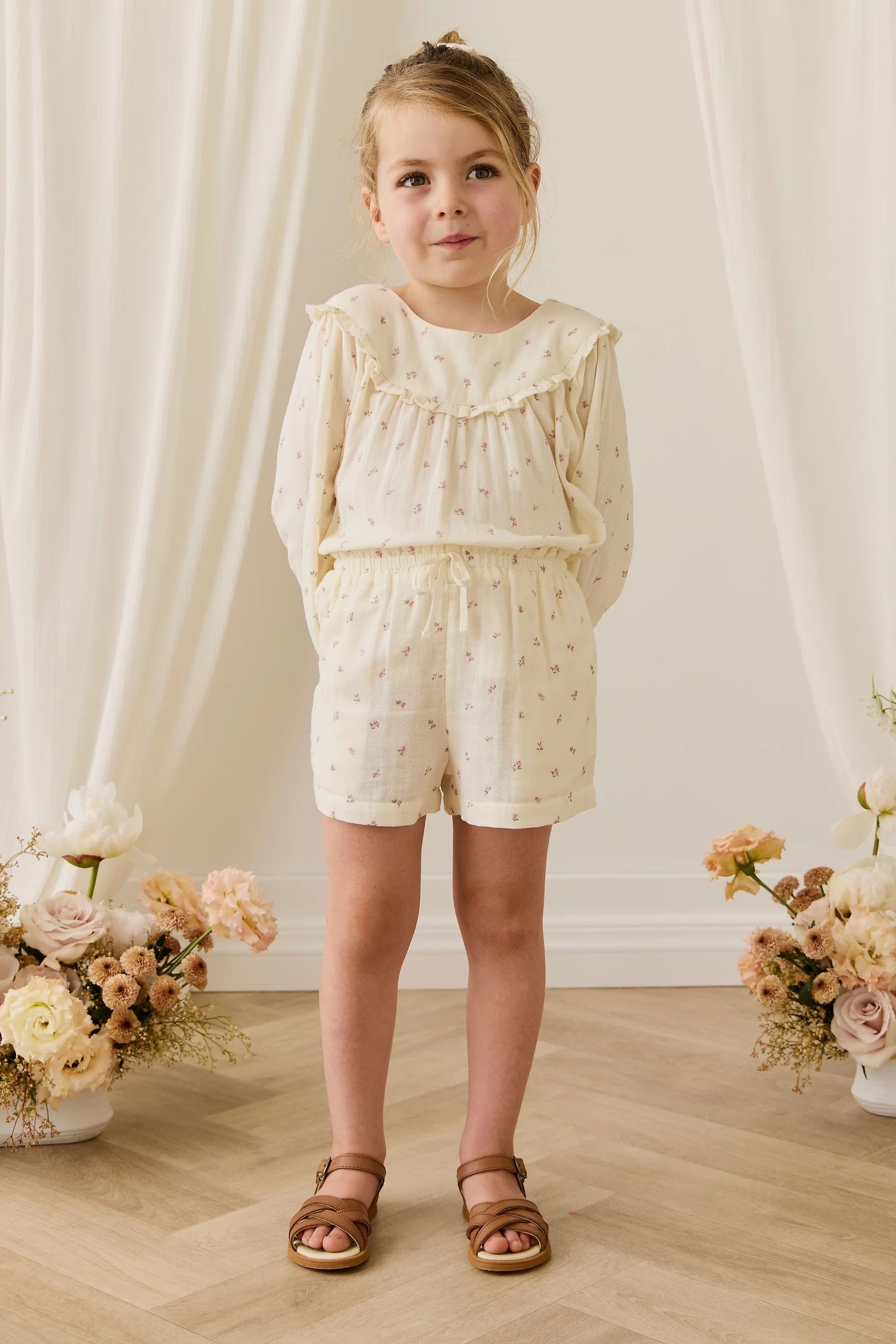 【預購】JAMIE KAY -Organic Cotton Muslin Selah Short（Willow Rose）
