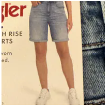 [S] WRANGLER LIGHT BLUE WOMEN'S HIGH RISE DENIM SHORTS, 1960923-LIGHT BLUE (SZZ1114)