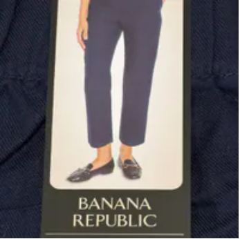 [S] BANANA REPUBLIC NAVY TAPERED CROP PANT, 1868296-NAVY (SZZ1115)
