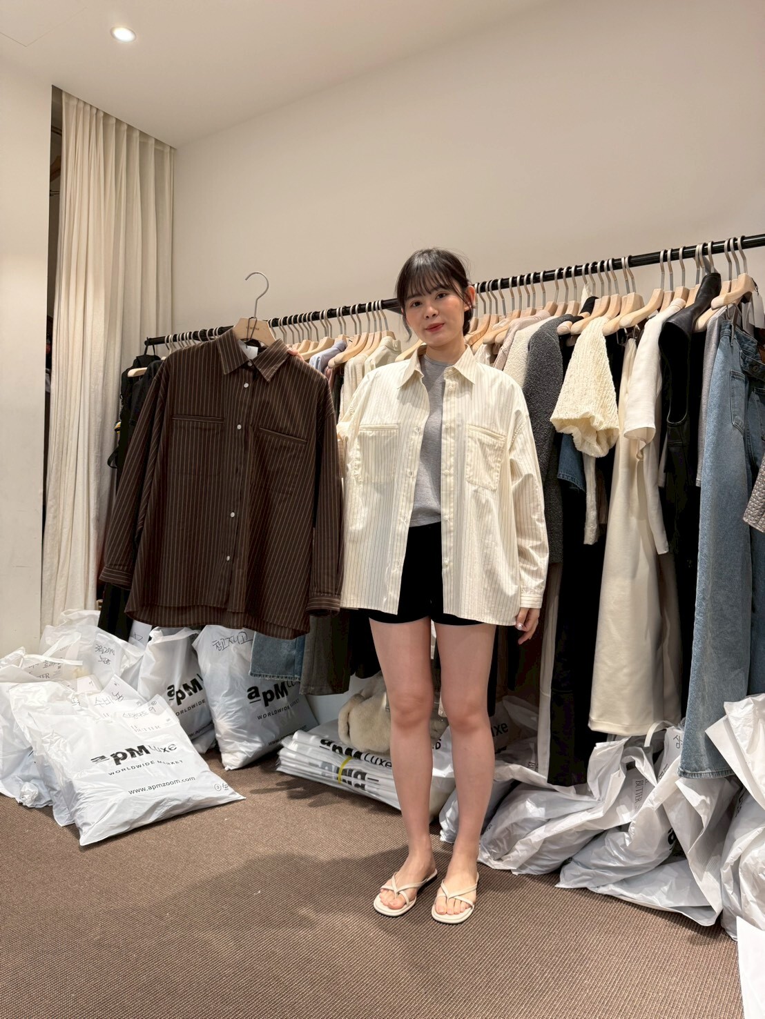 LB6029 直線紋襯衫