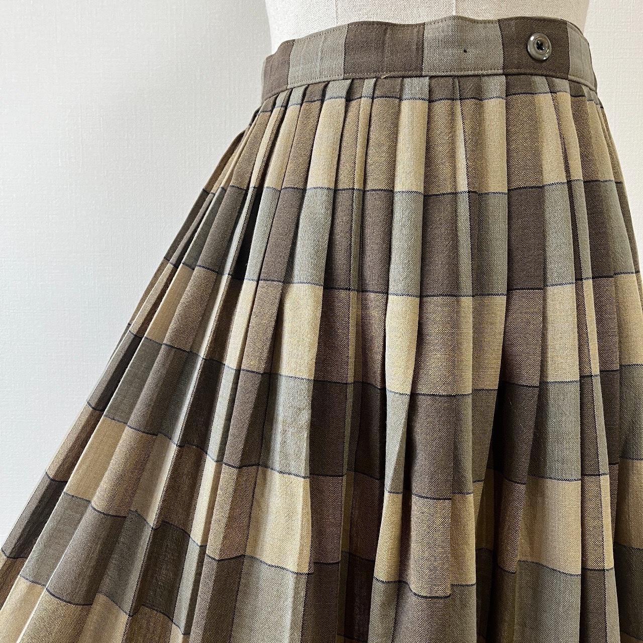 ELLE墨綠色百摺裙