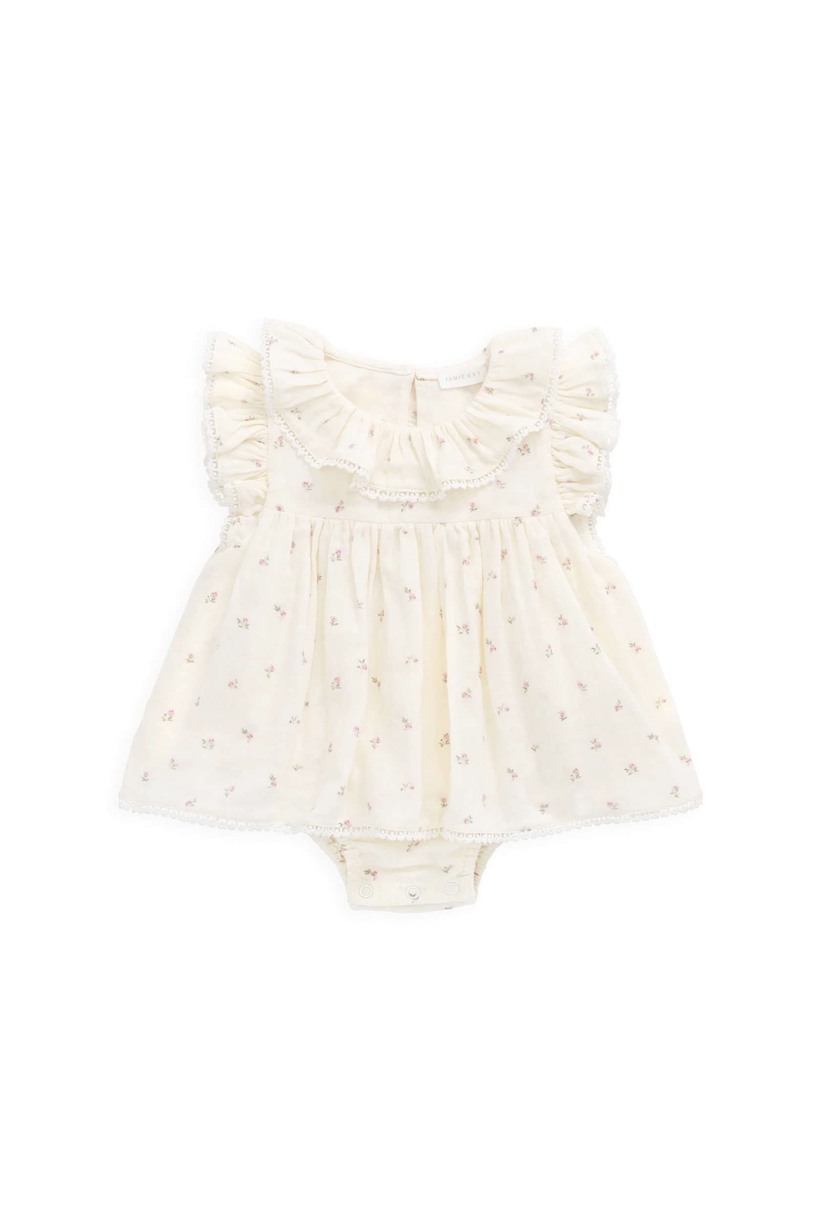 【預購】JAMIE KAY -Organic Cotton Muslin Frannie Playsuit（Willow Rose）
