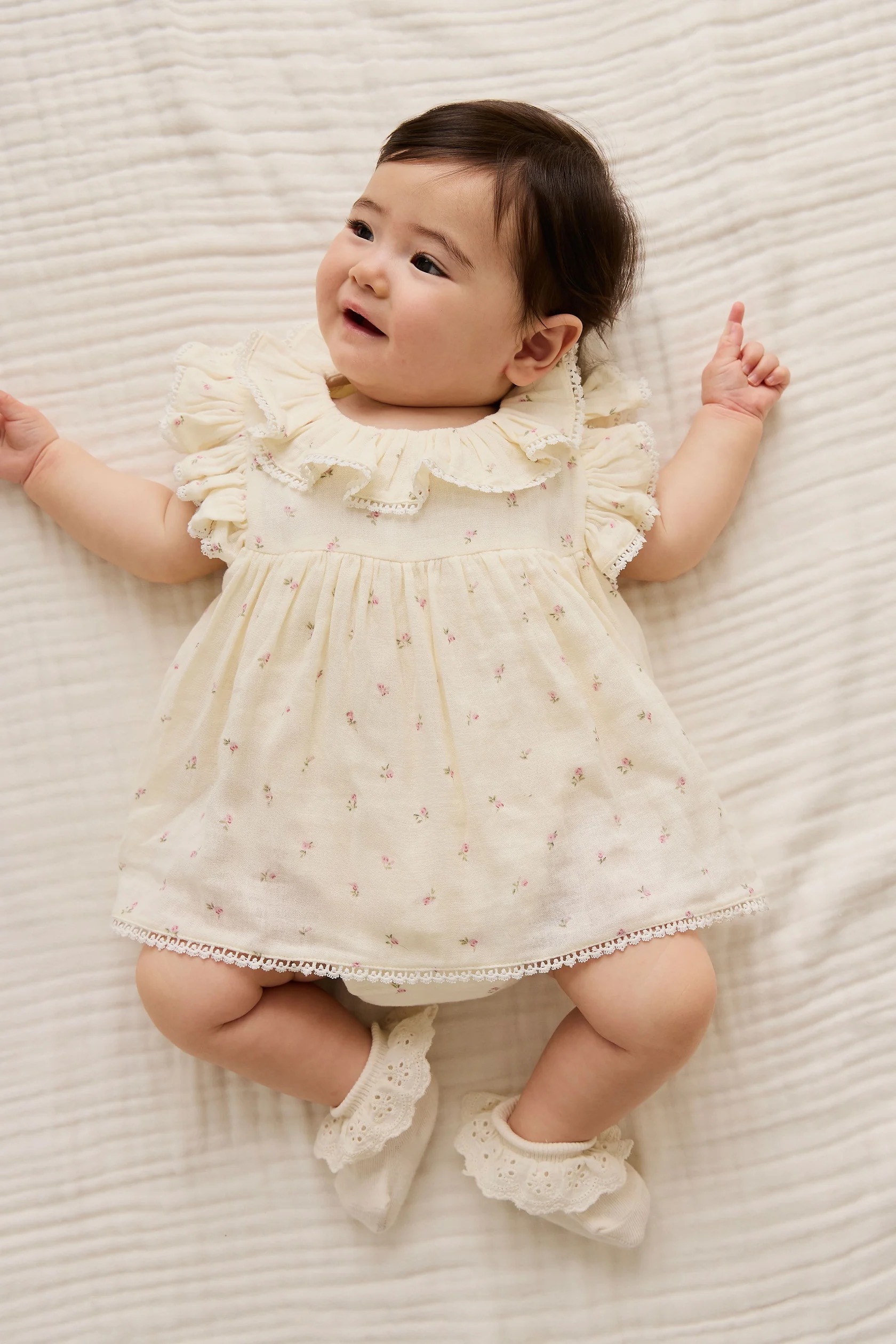 【預購】JAMIE KAY -Organic Cotton Muslin Frannie Playsuit（Willow Rose）