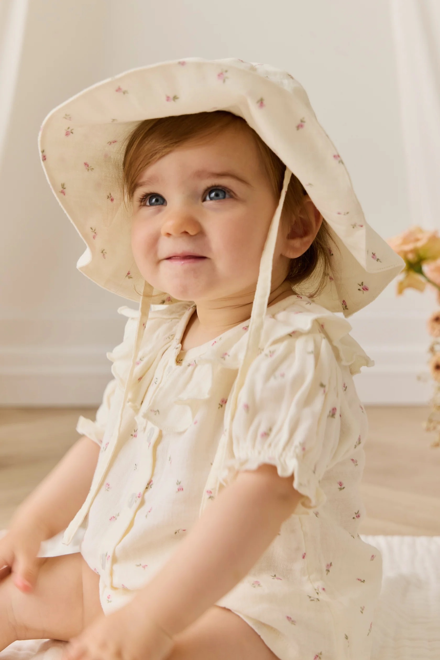 【預購】JAMIE KAY -Organic Cotton Muslin Noelle Hat （Willow Rose）