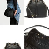 [S] VICTORIA SECRET BLACK BUCKET CROSSBODY BAG, SZZ1125 (SZZ1125)