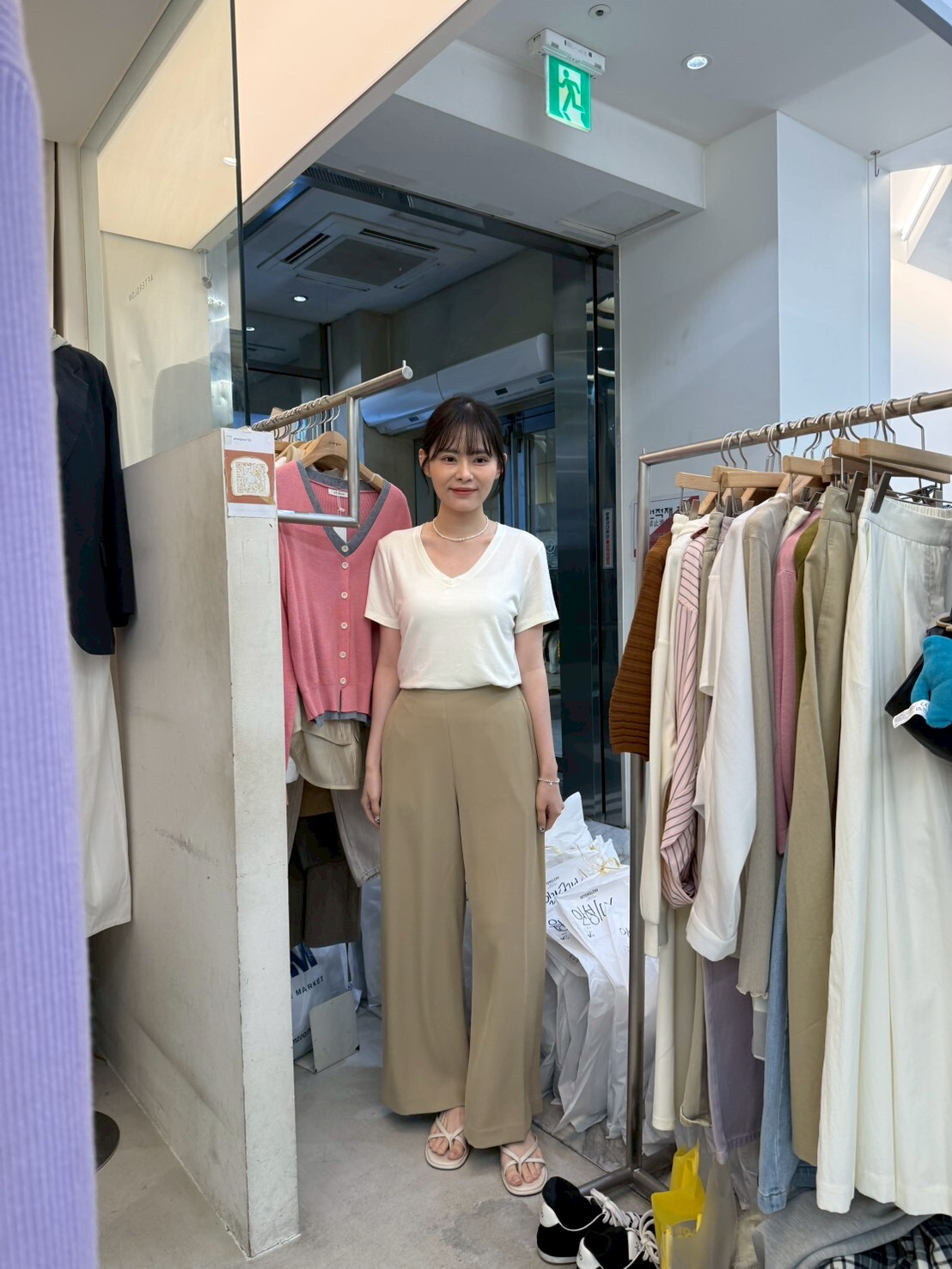 AW6063 修腿涼感休閒褲