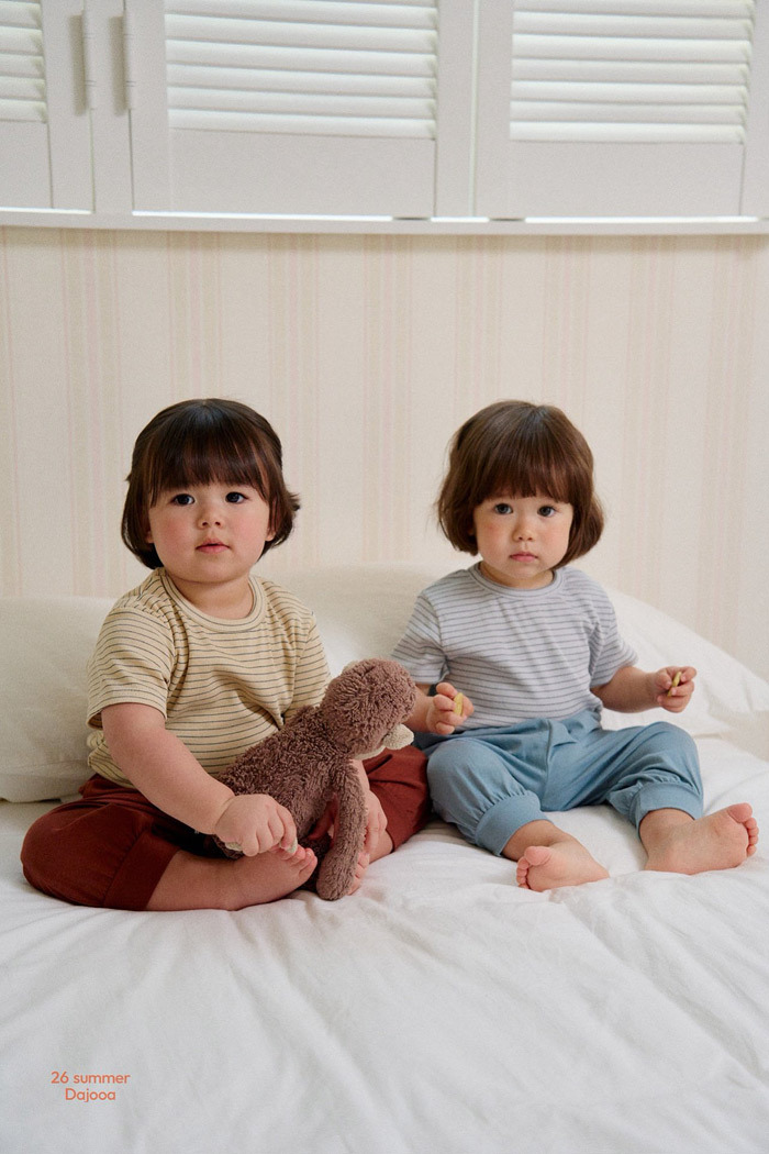 正韓夏DAJOA 三色條紋家居服