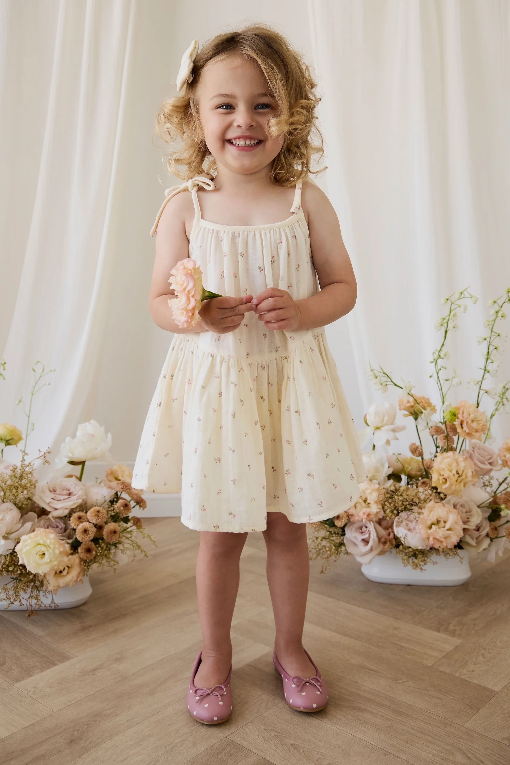 【預購】JAMIE KAY -Organic Cotton Muslin Winnie Dress（Willow Rose）