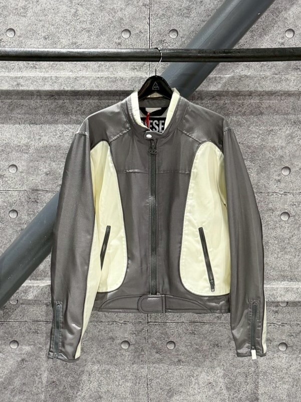 Diesel 質感灰白 尼龍賽車夾克 外套