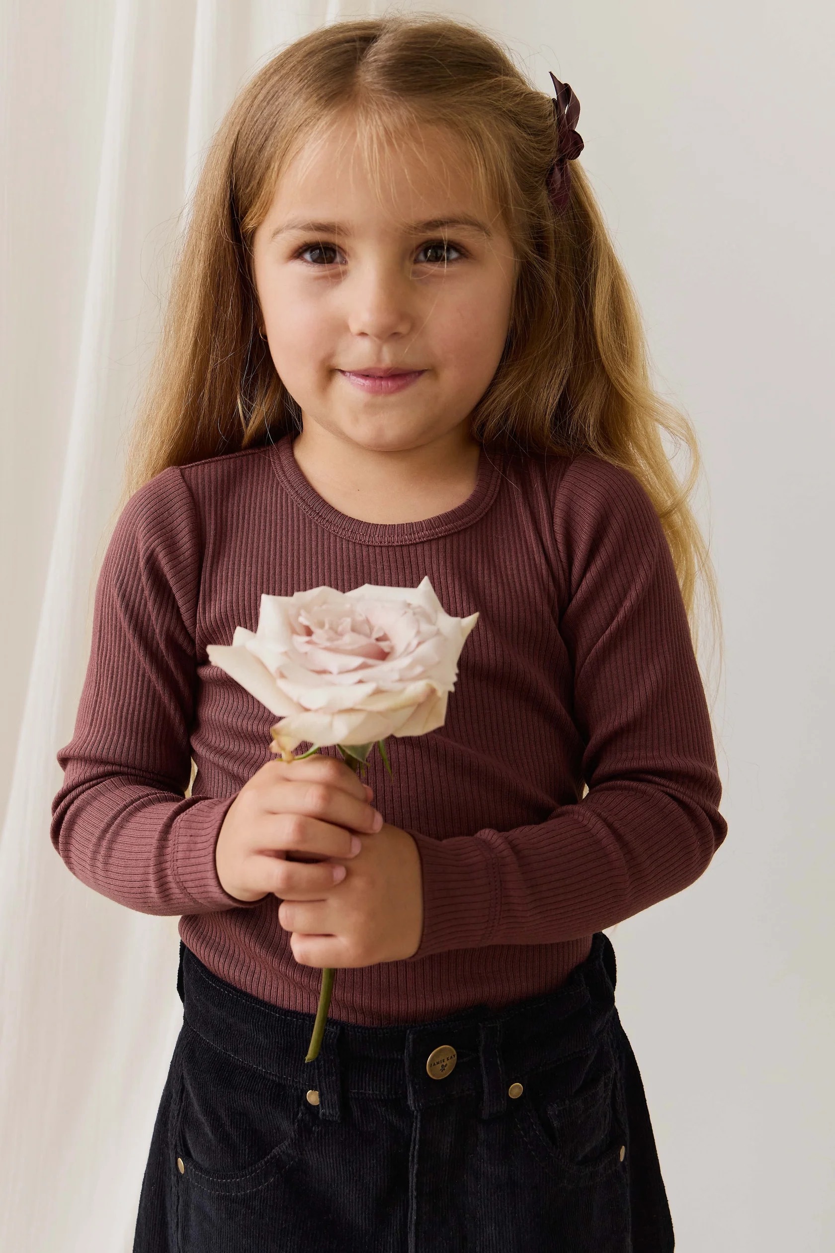 【預購】JAMIE KAY -Organic Cotton Modal Marina Long Sleeve Top（Burnt Cinnamon）