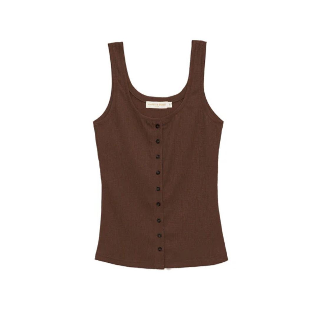 1LP0327-130 [LA PETITE ETOILE] Debardeur Darcia  Marron #DARCIA-B302612Z0A/16-MARRON (EU)