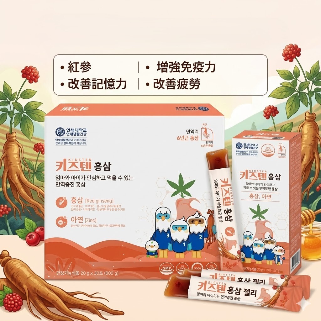 【直播】KidsTen LX032824 紅參果凍(30條裝)