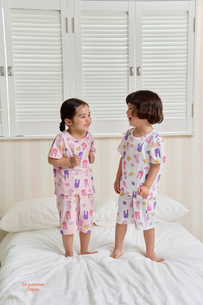 正韓夏DAJOA 兩色粉嫩兔兔家居服