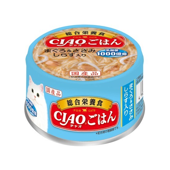 CIAO 罐頭 吞拿魚+雞肉(含吻仔魚)85gA-253【原箱24 罐】