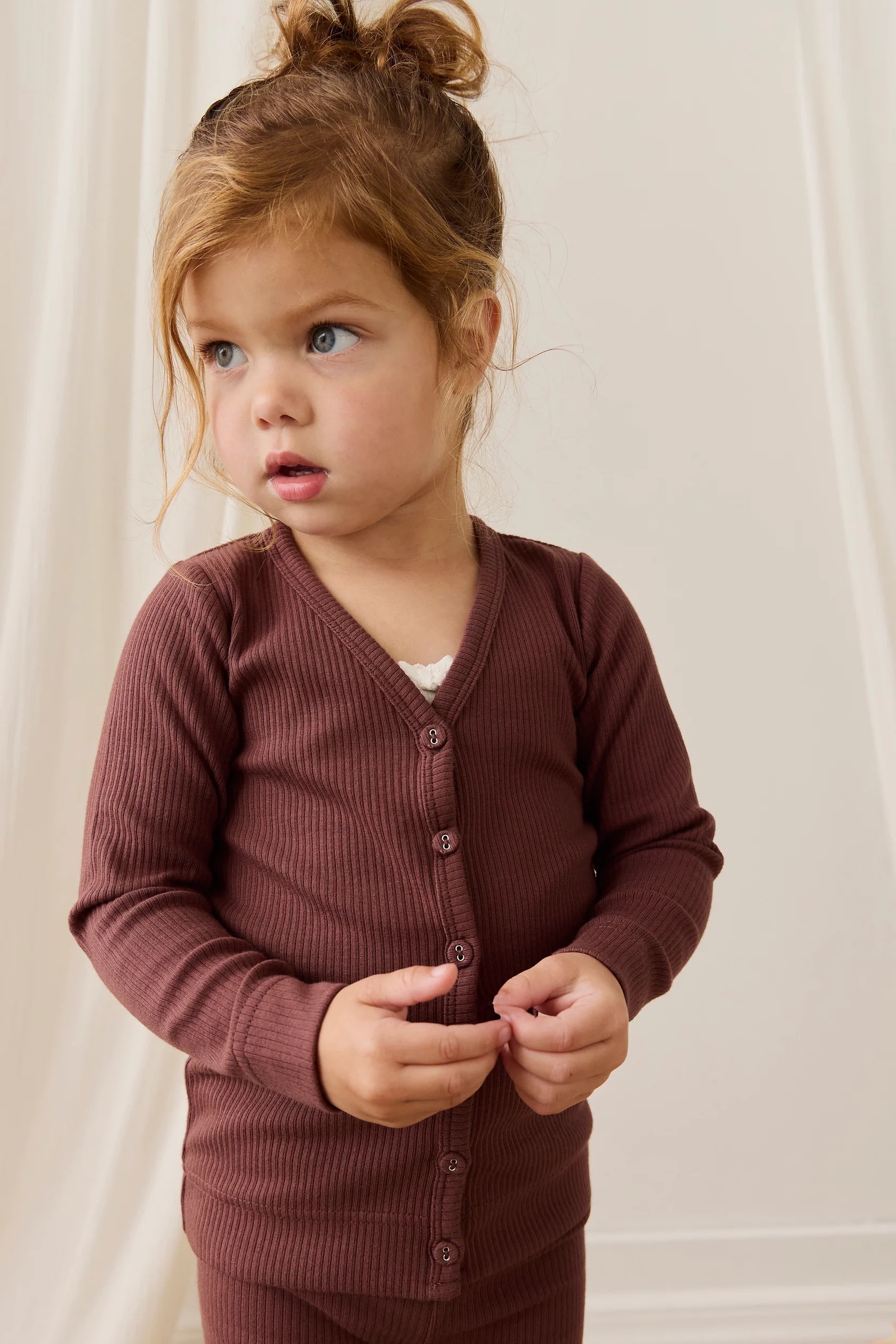 【預購】JAMIE KAY -Organic Cotton Modal Cardigan（Burnt Cinnamon）