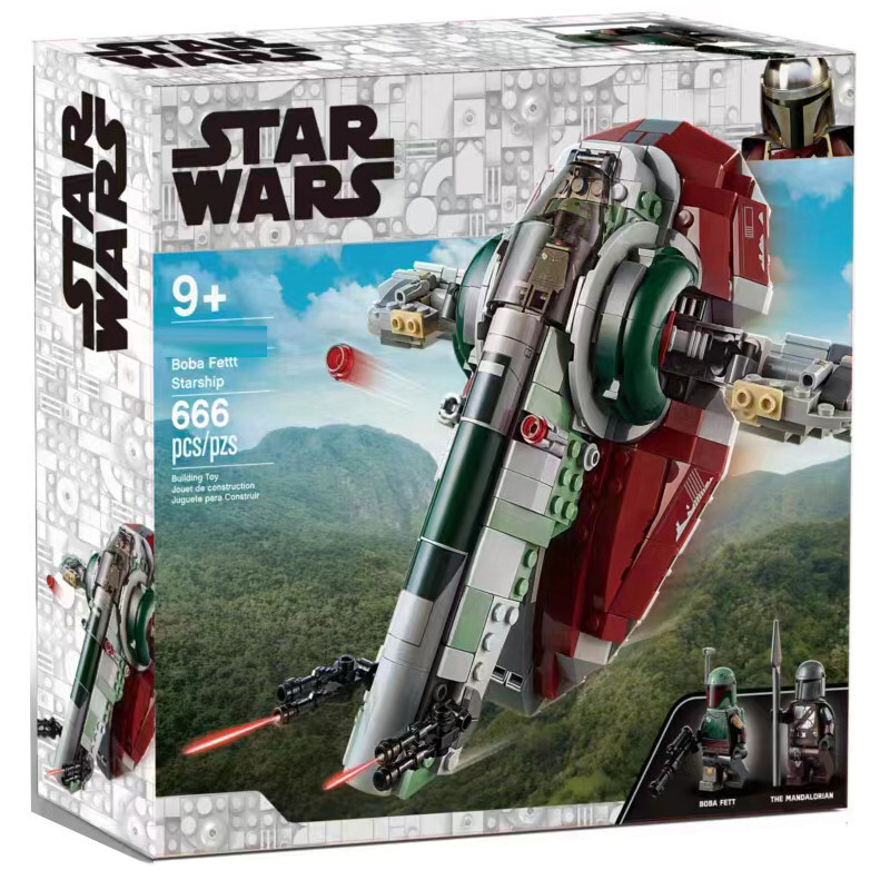 Star Wars Boba Fett’s Starship Building Set Fit Lego NO BOX NA013