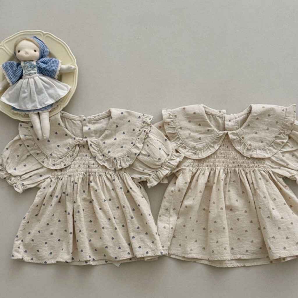 小愛心娃娃領上衣