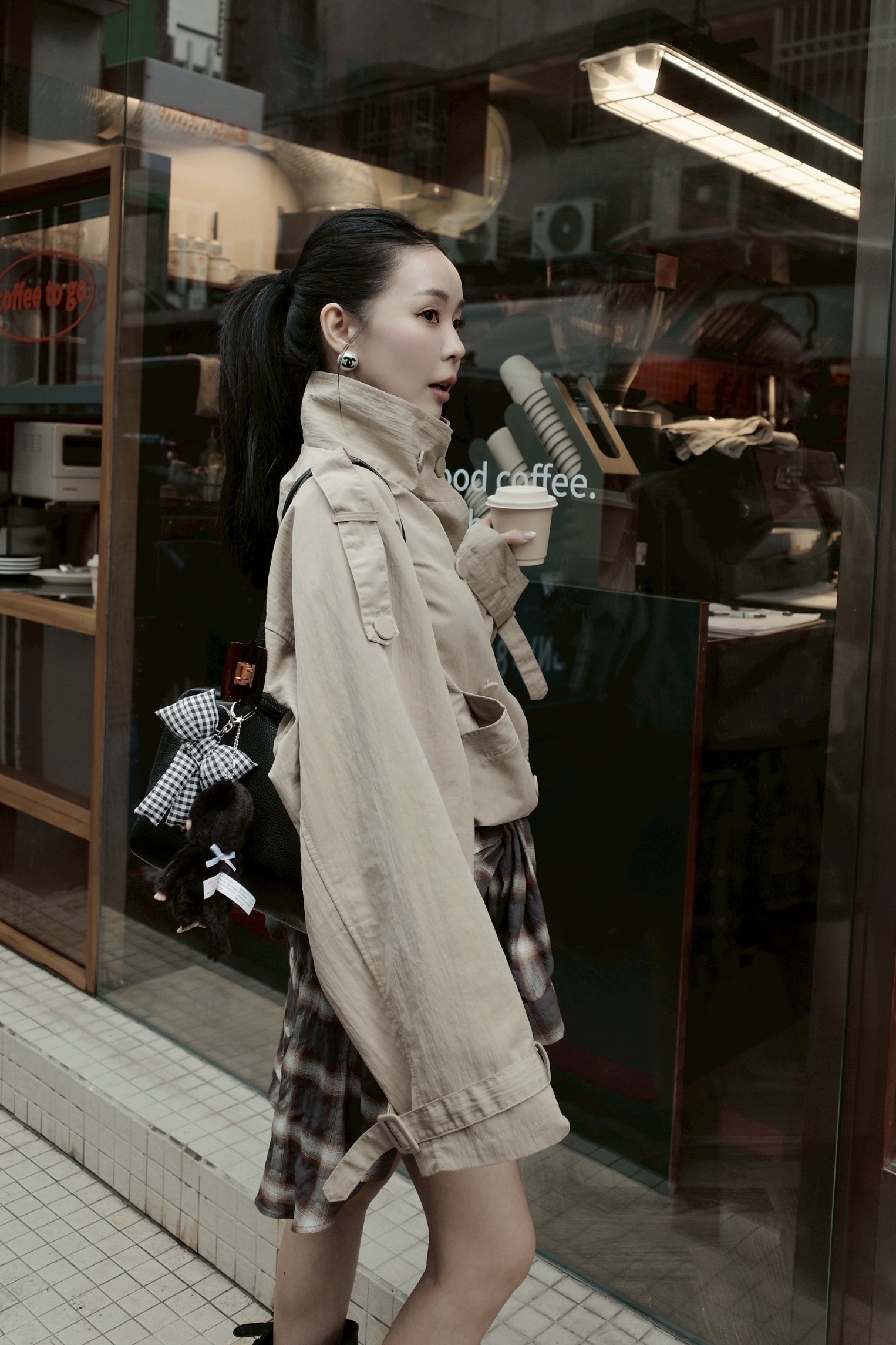 品牌感下擺縮口風衣外套 HA17 #king清單