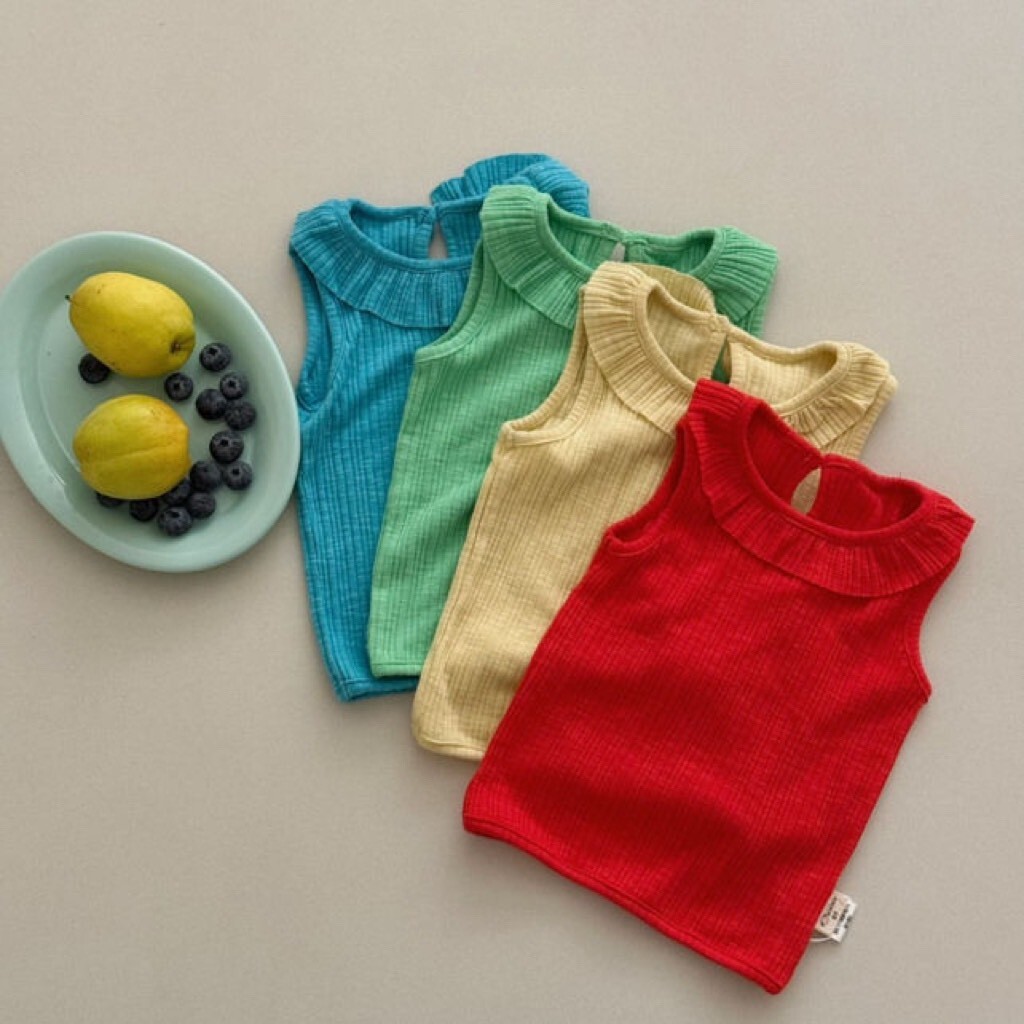 彩虹寶寶荷葉背心