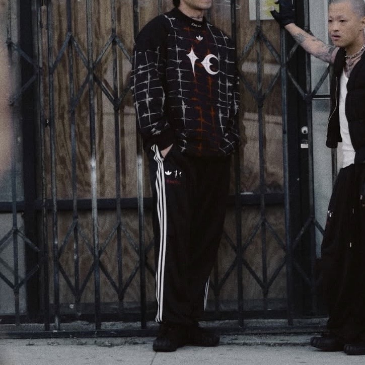 ADIDAS x THUG CLUB 黑色 刺繡LOGO 長褲 縮口褲 聯名款 KF6917